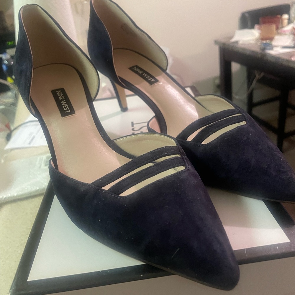 Nine West Navy Blue Heels
